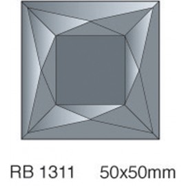Multi Faceted Grey Square 51x51mm (1)