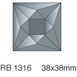Multi Faceted Grey Square 38 x 38mm (1)
