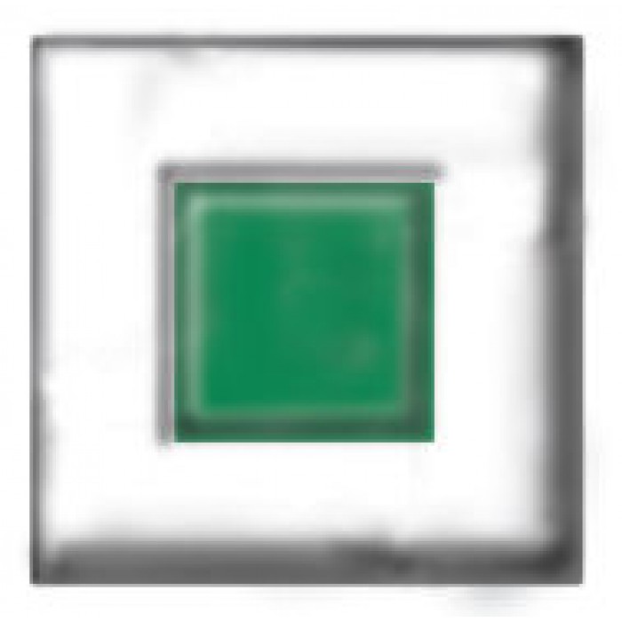 Square 60x60mm Dark Green on Clear