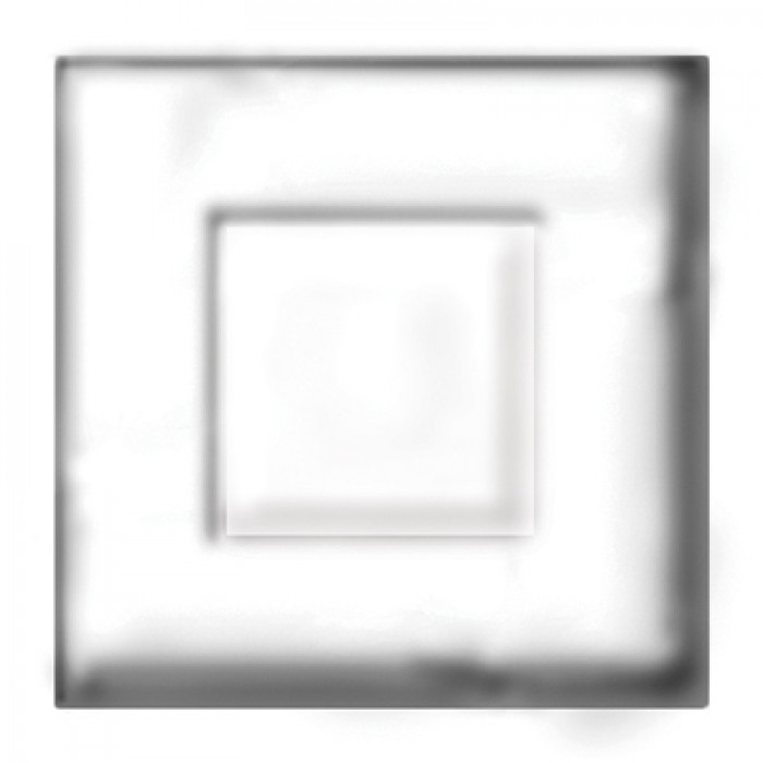 Square 60x60mm White on Clear
