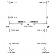 Reinforcement Bar End Cap Holder - Left - Satin Chrome